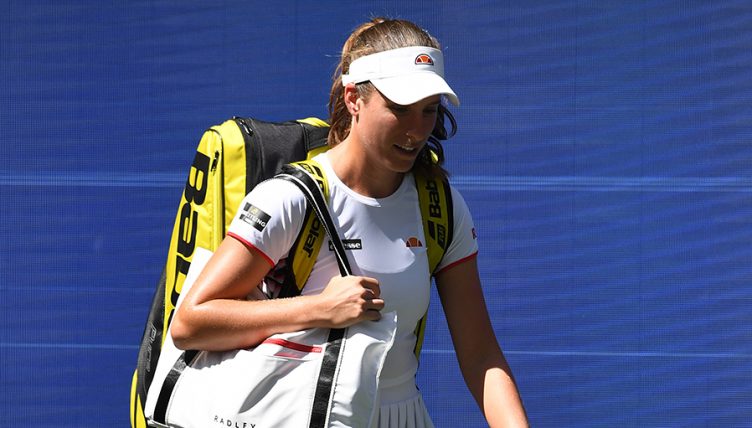 Johanna Konta walking on at US Open