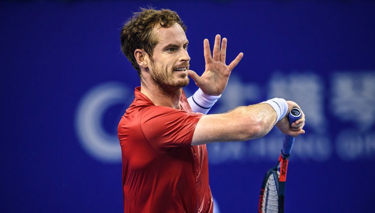 Andy Murray in China Open action