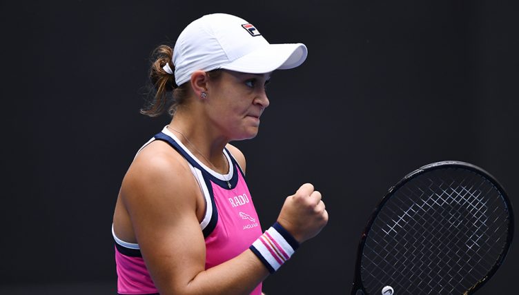 Ashleigh Barty fist pump
