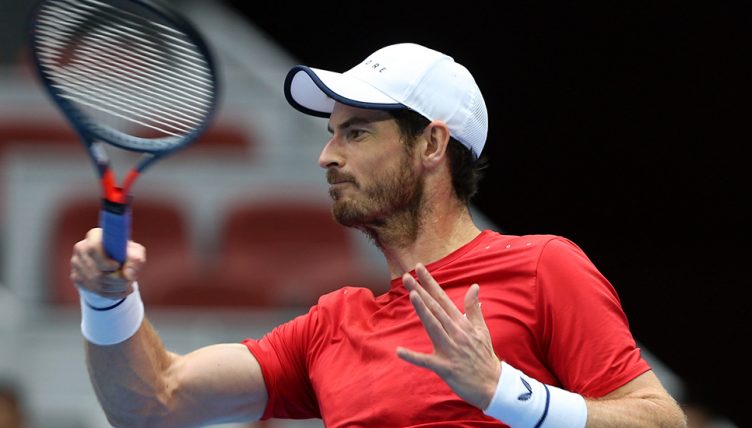 Andy Murray in action against Dominic Thiem