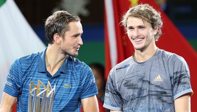 Daniil Medvedev and Alexander Zverev at Shanghai Masters