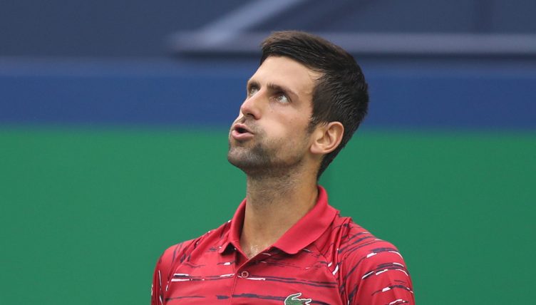 Novak Djokovic takes a breather