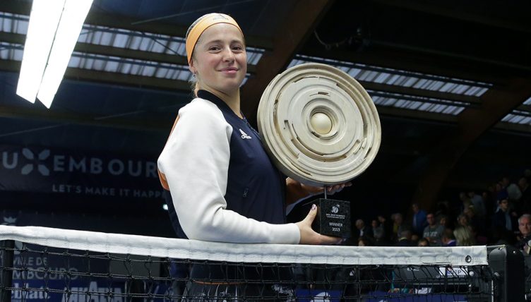Jelena Ostapenko with Luxembourg Open title