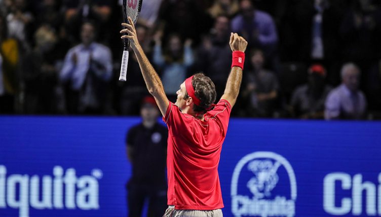 Roger Federer at Swiss Indoors