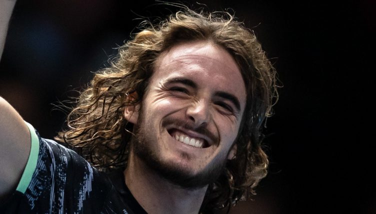 Stefanos Tsitsipas all smiles