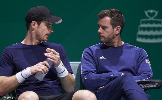 Andy Murray at Davis Cup training