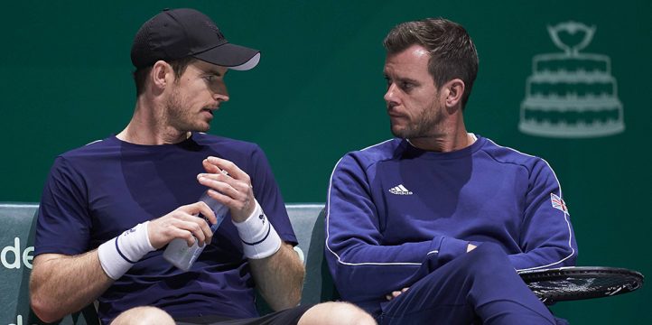 Andy Murray at Davis Cup training