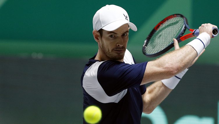 Andy Murray backhand at Davis Cup