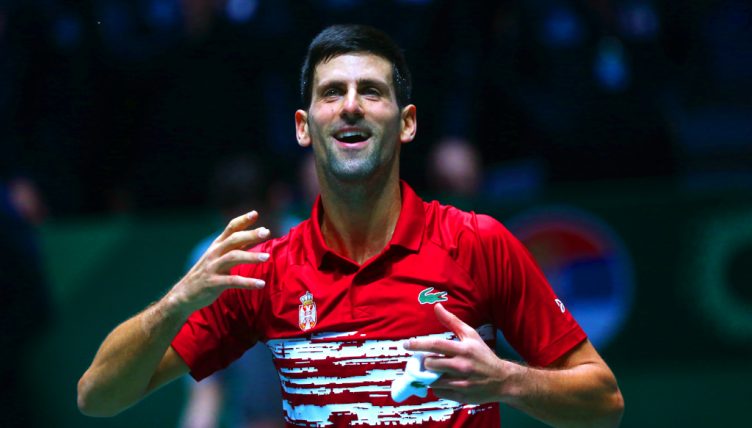 Novak Djokovic Davis Cup celebrations
