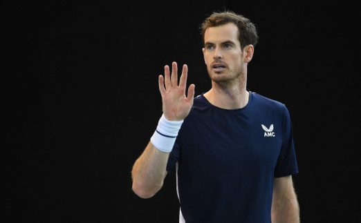 Andy Murray on the practise court