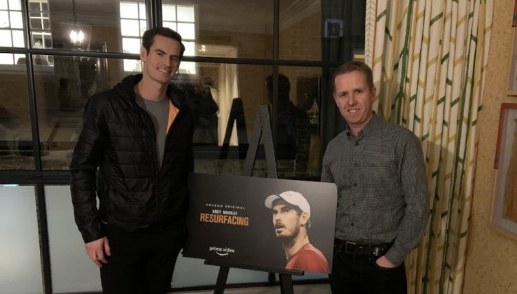 Andy Murray and Kevin Palmer at 'Resurfacing' premiere