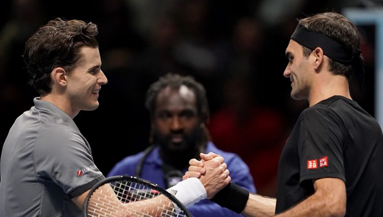 Roger Federer and Dominic Thiem