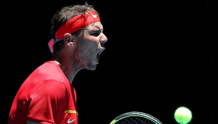 Rafael Nadal screaming