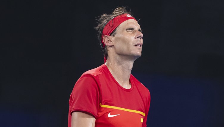 Rafael Nadal suffering at ATP Cup