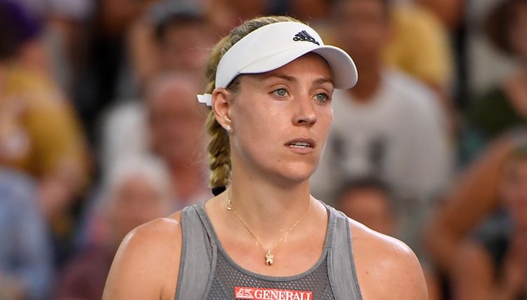 Angelique Kerber looks on in Australia