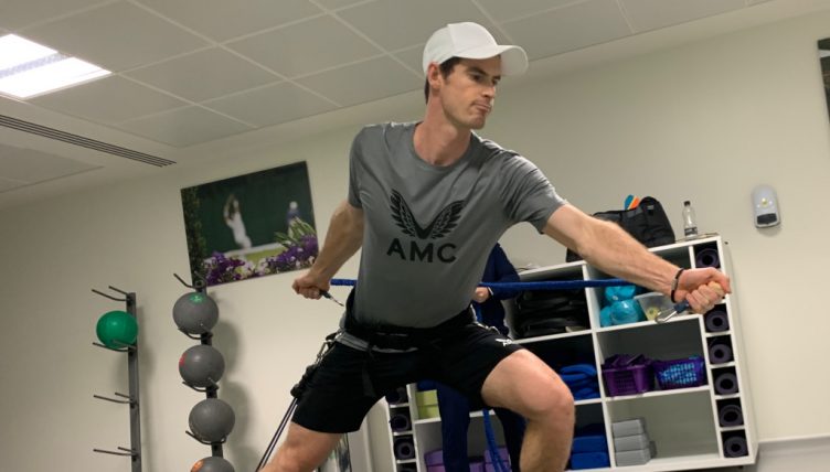 Andy Murray training