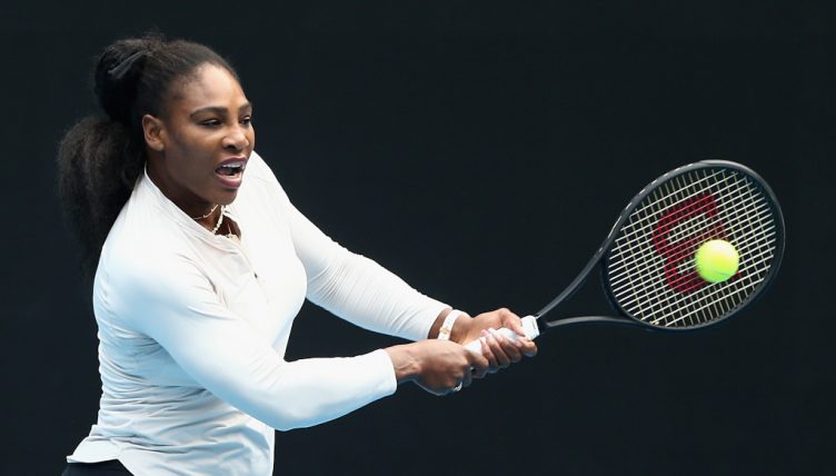 Serena Williams practising