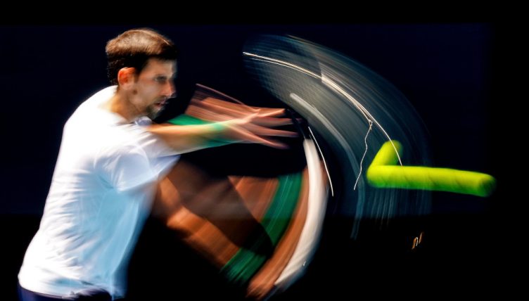 Novak Djokovic in the zone