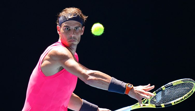 Rafael Nadal forehand at Australian Open