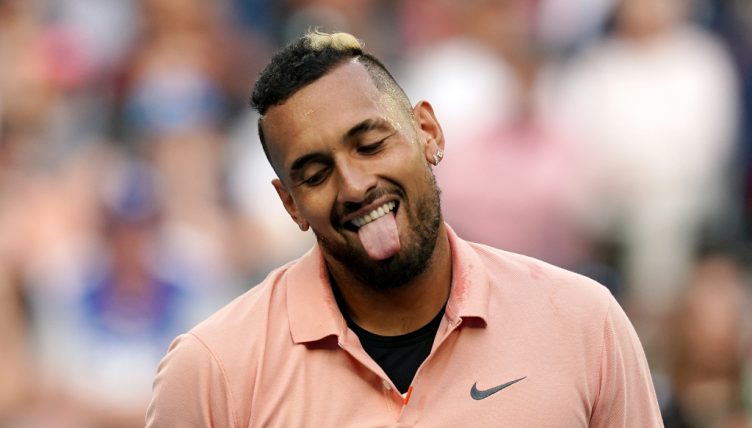 Nick Kyrgios having a bit of fun