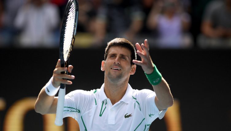 A delighted Novak Djokovic