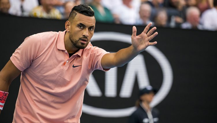 Nick Kyrgios waving