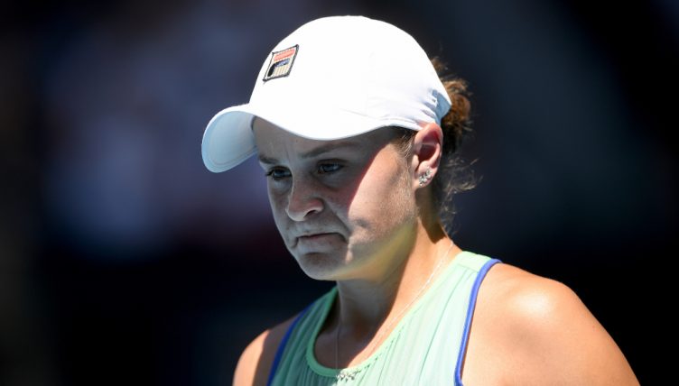 A disappointed Ashleigh Barty