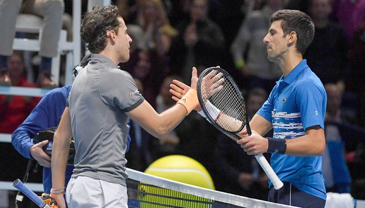 Novak Djokovic and Dominic Thiem