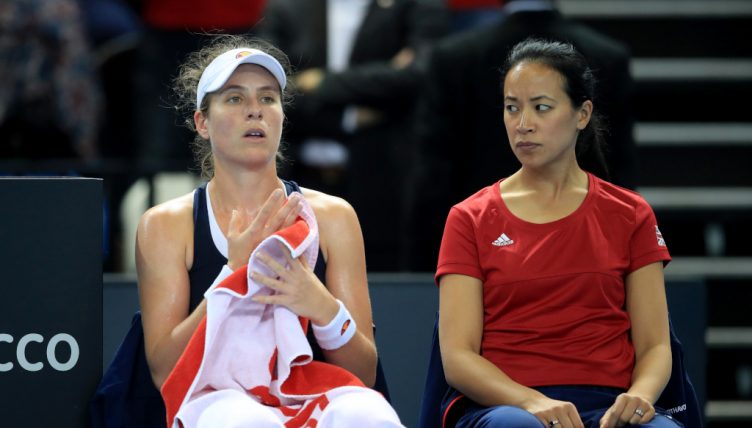 Johanna Konta and Anne Keothavong Fed Cup