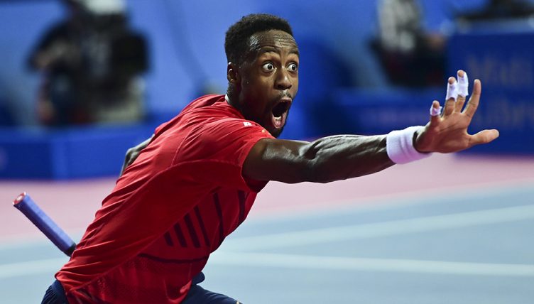 Gael Monfils celebrating