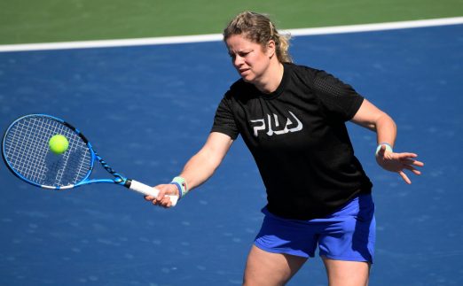 Kim Clijsters practice