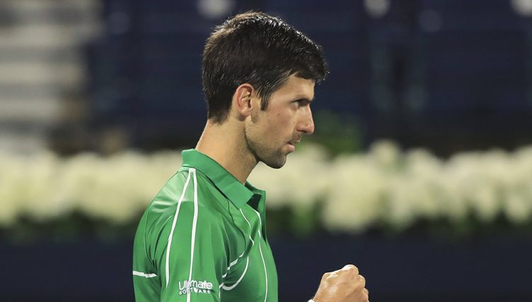 Novak Djokovic fist pump