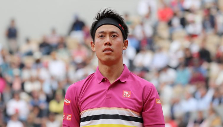 Kei Nishikori in action