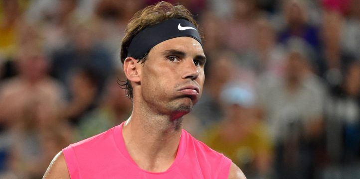Rafael Nadal in action