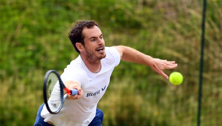 Andy Murray in practice