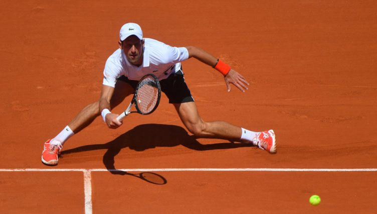 Novak Djokovic on clay