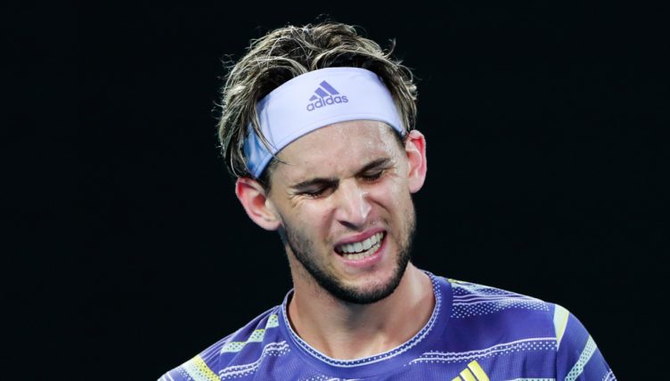 Dominic Thiem frustrated