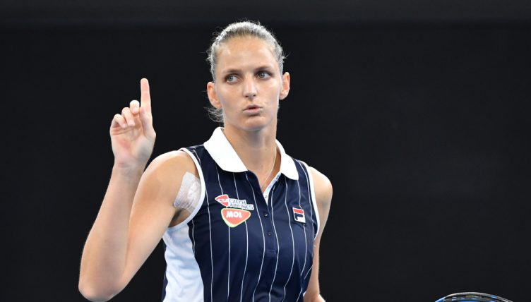 Karolina Pliskova in action