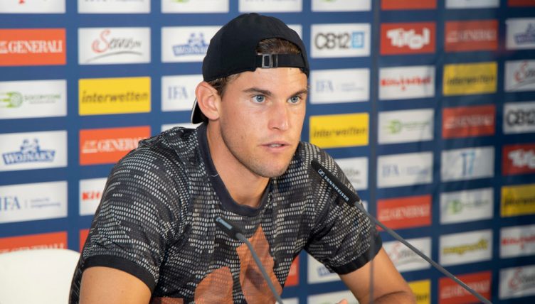 Dominic Thiem at a press conference