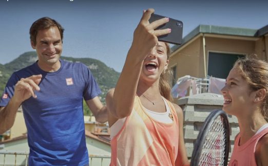 Roger Federer, Vittoria Oliveri and Carola Pessina for Barilla ad