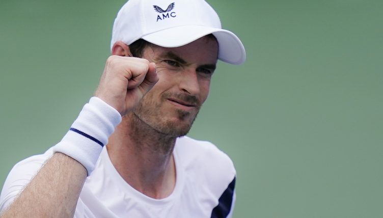 Andy Murray in action