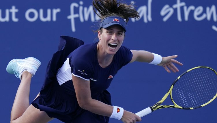 Johanna Konta in action
