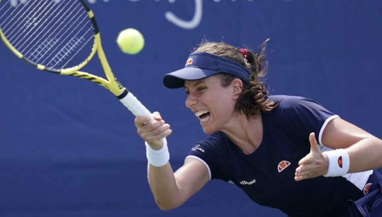 Johanna Konta in action