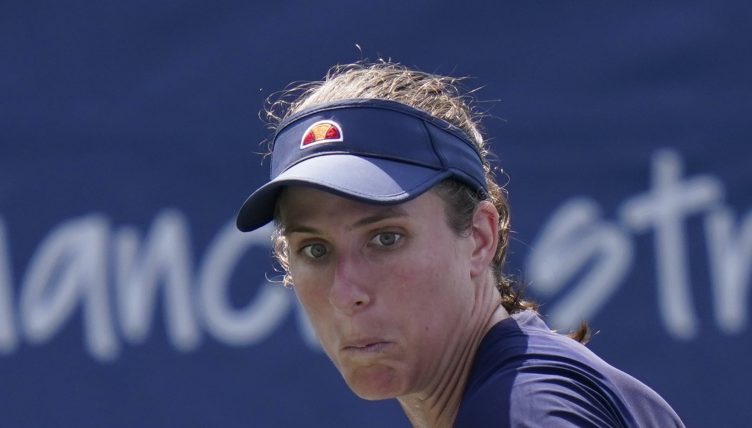 Johanna Konta in action