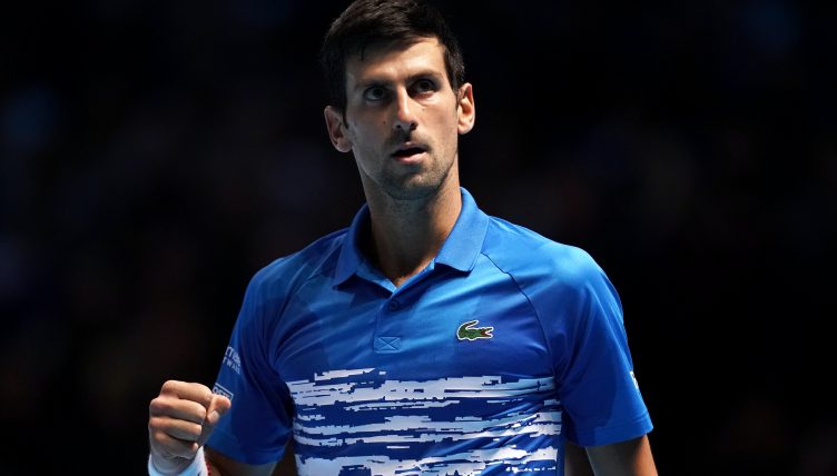 Novak Djokovic in action