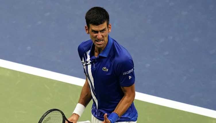 Novak Djokovic pumped up