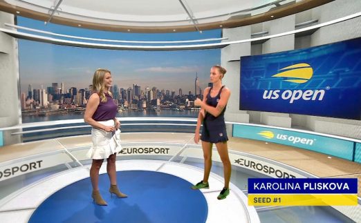 Barbara Schett-Eagle and Karolina Pliskova Eurosport