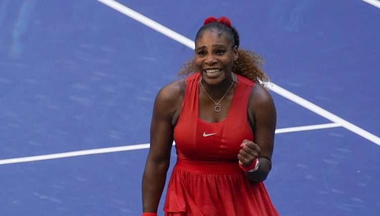 Serena Williams celebrating