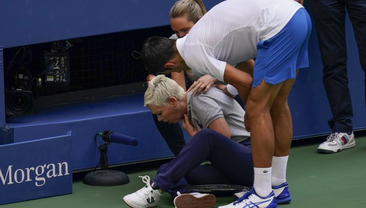 Novak Djokovic checks on line judge after US Open incident