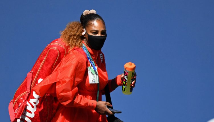 Serena Williams enters the arena